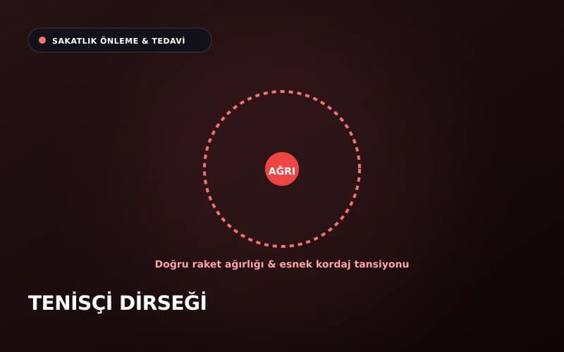 Tenisçi dirseği inflamasyon noktası ve önleme şeması