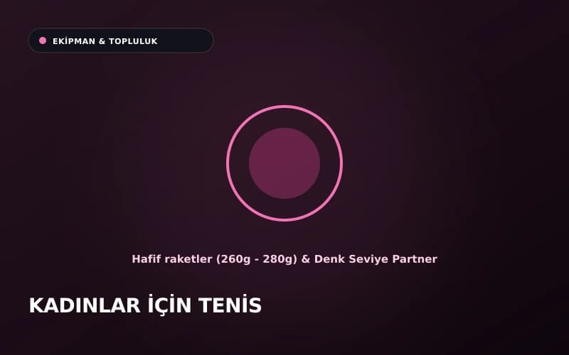 Kadın tenis oyuncuları için özel ekipman ve raket seçim tablosu